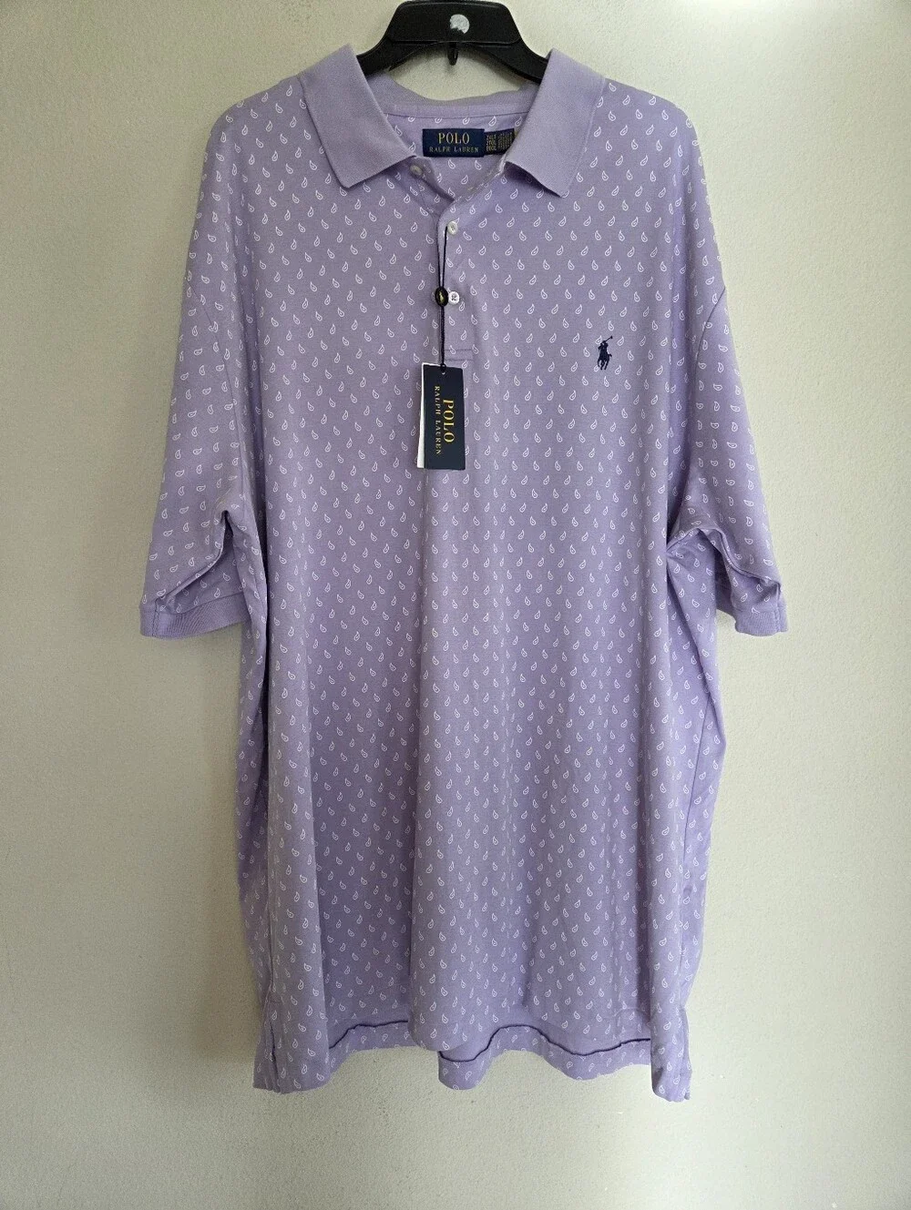 Polo Ralph Lauren Men's Purple Classic Fit Soft Cotton Polo Shirt Size 2XLT